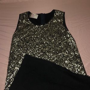 Gold sequin dress